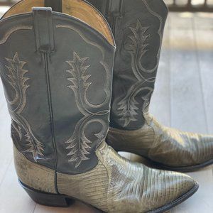Tony Lama lizard skin cowboy boots